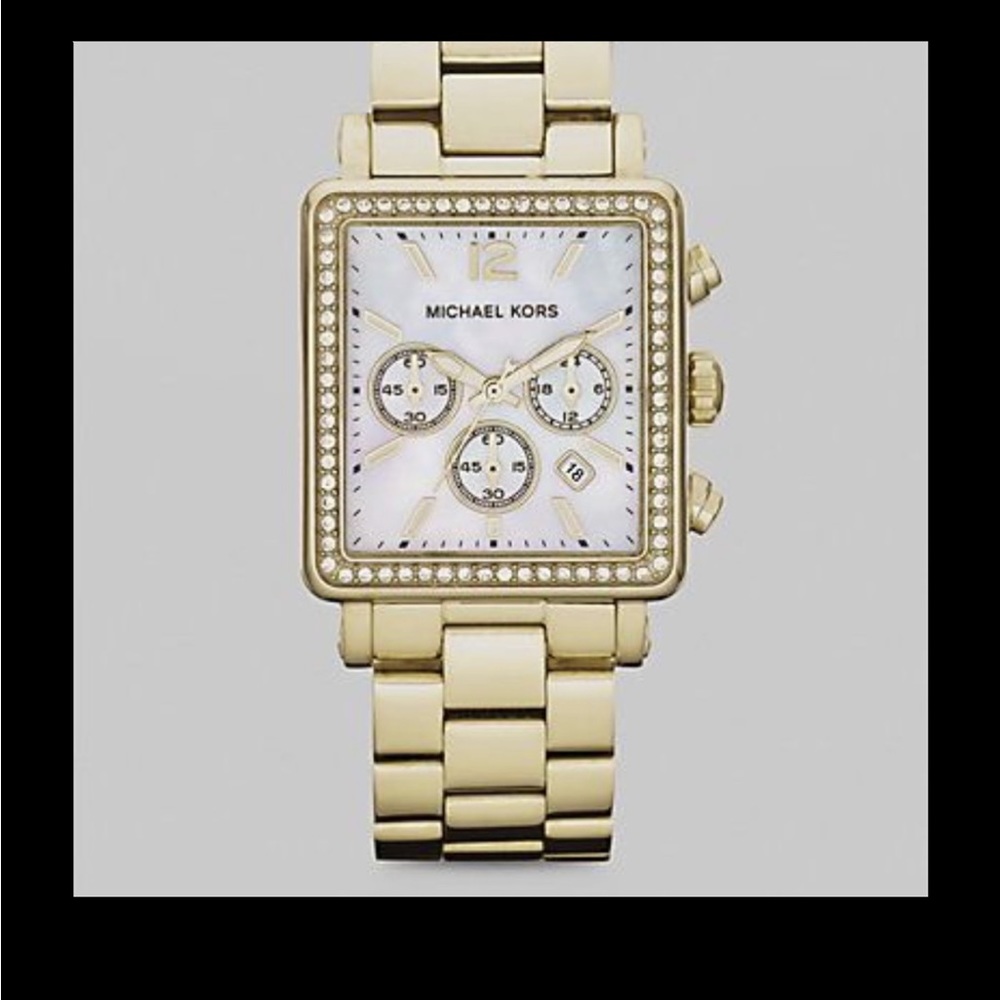 Michael Kors Crystal accented chrono watch